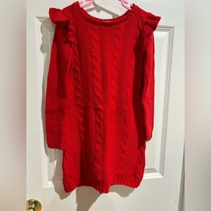 Carters red Christmas sweater dress. Size 6/6x.